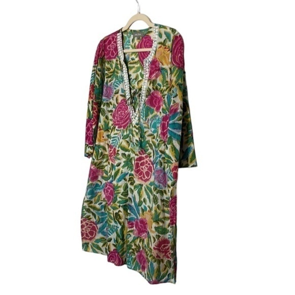 Eb & Ive Colorful Floral Coverup Size Large (L) - Picture 2 of 13